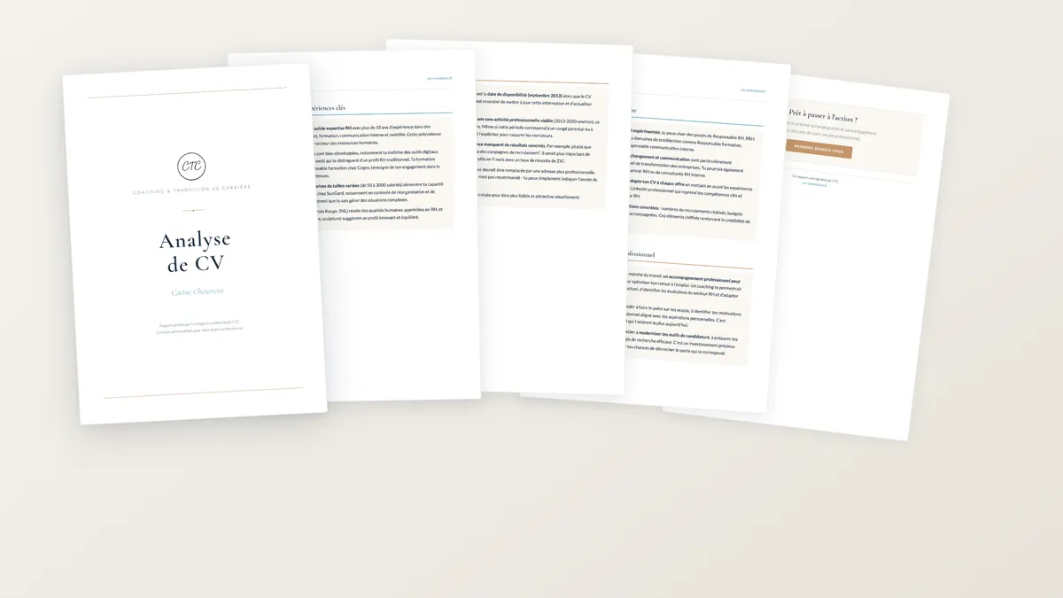 CTC AI-generated CV analysis report
