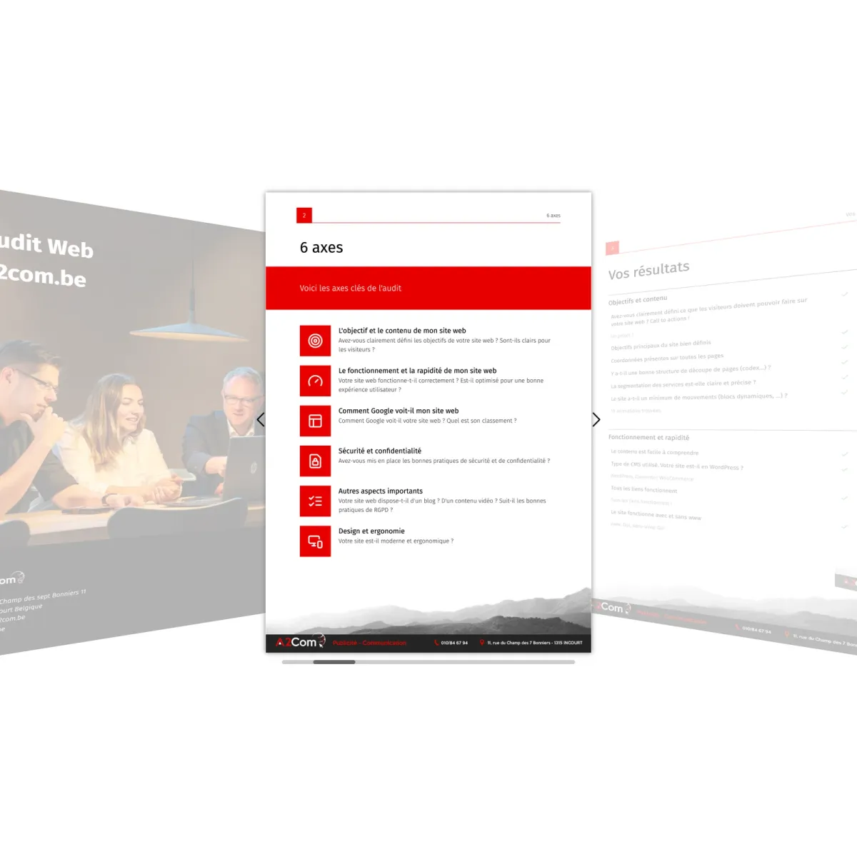 A2Com web audit flipbook report