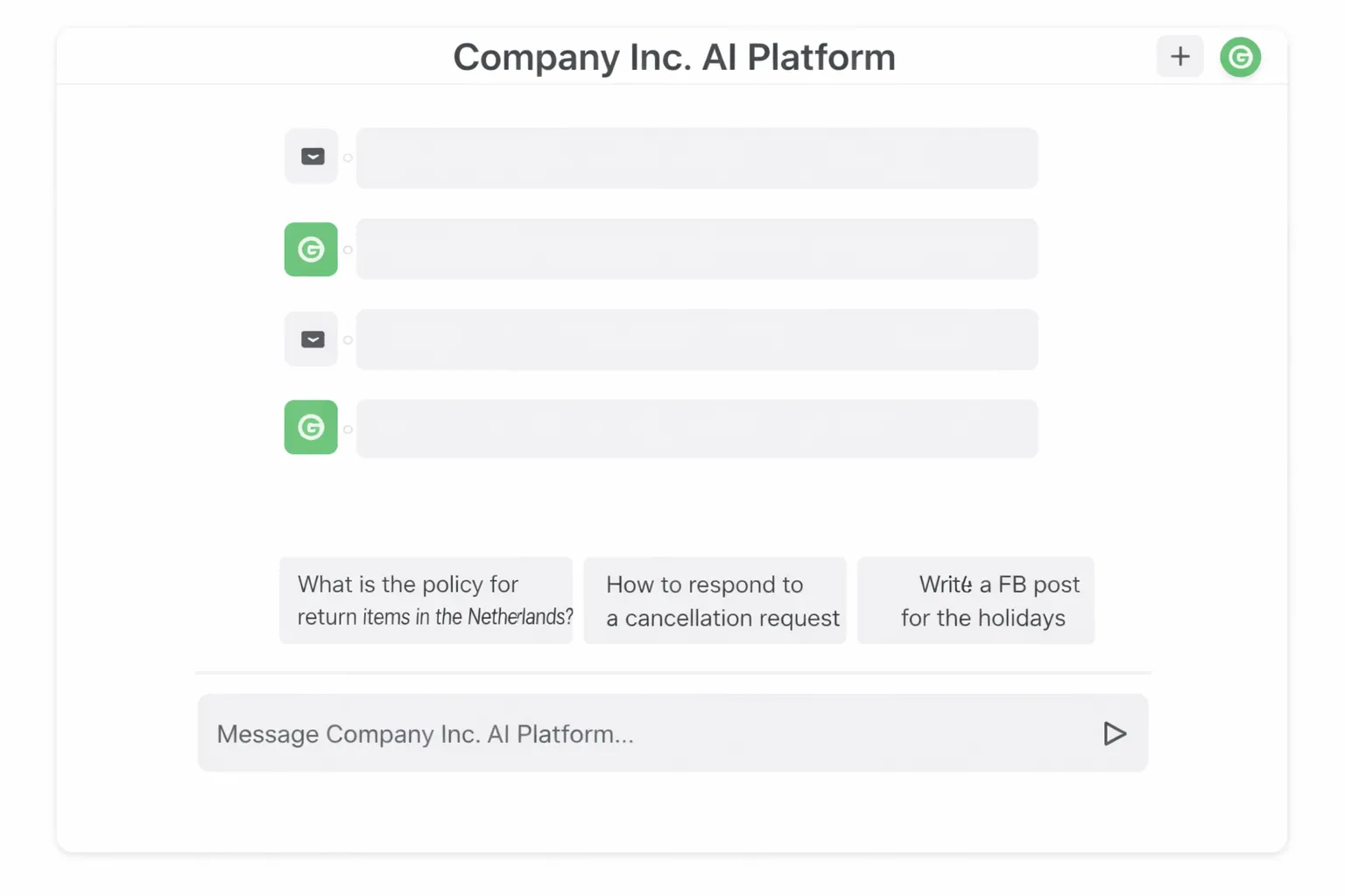 Internal chatbot for teams