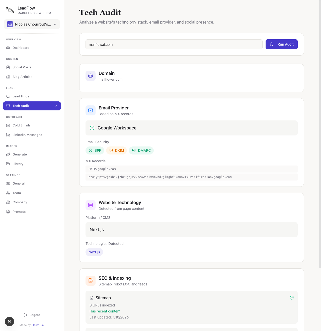 LeadFlow - Cold Outreach