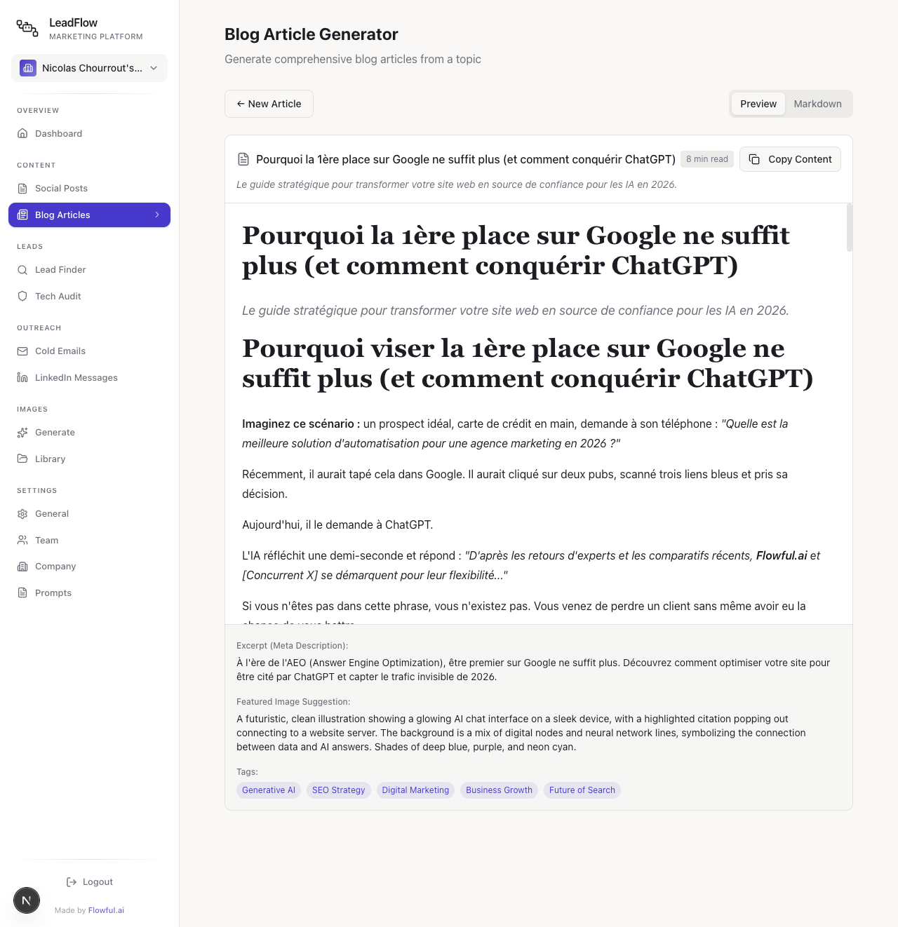 LeadFlow - Content Generation