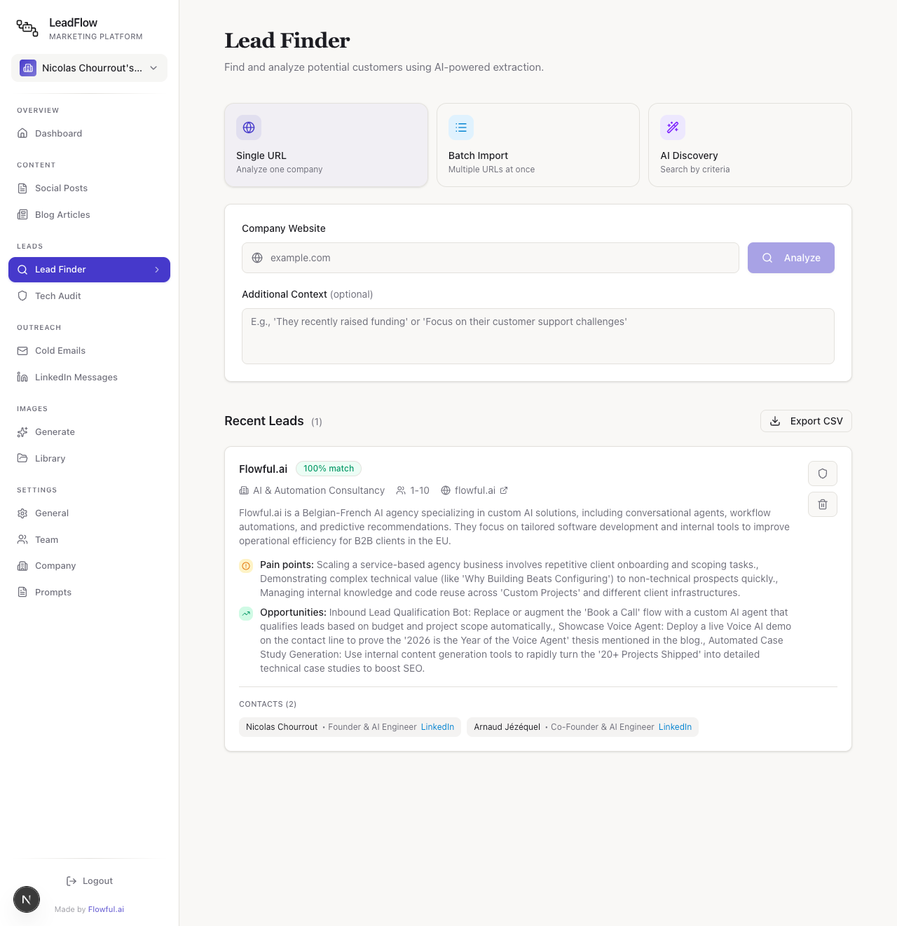 LeadFlow - Lead Finder