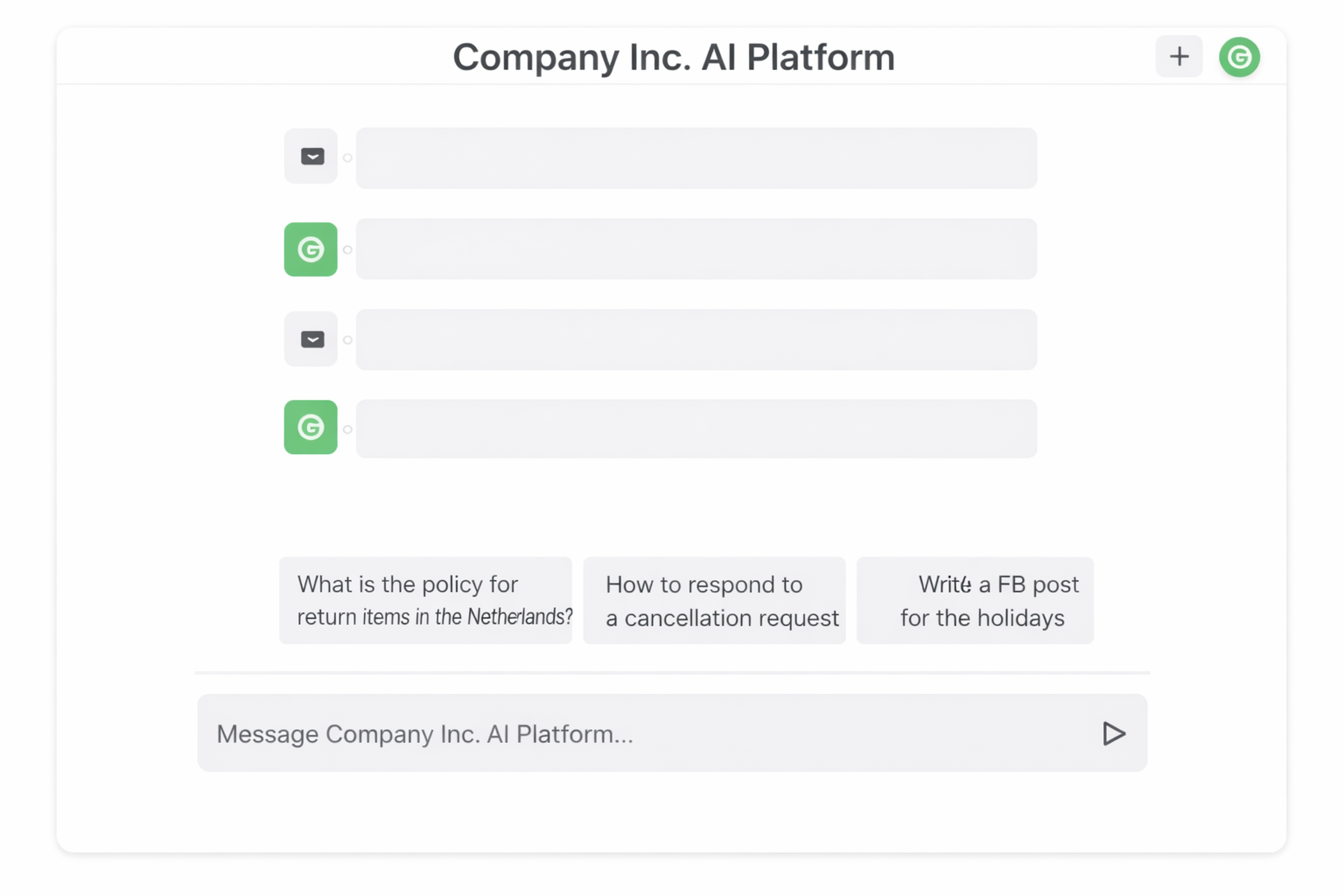 Internal chatbot for teams